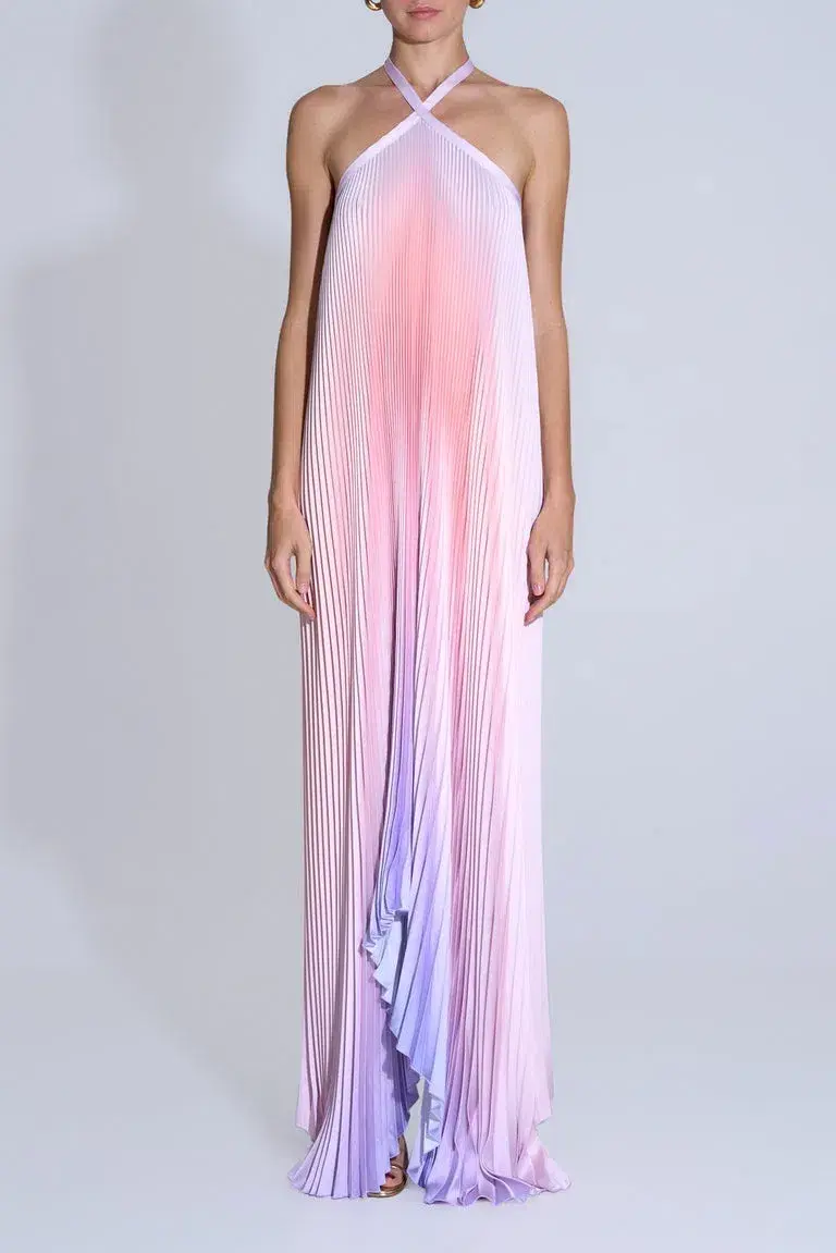 L'Idée Deesse Maxi Gown Lilas Ombre Size 8 - Image 1