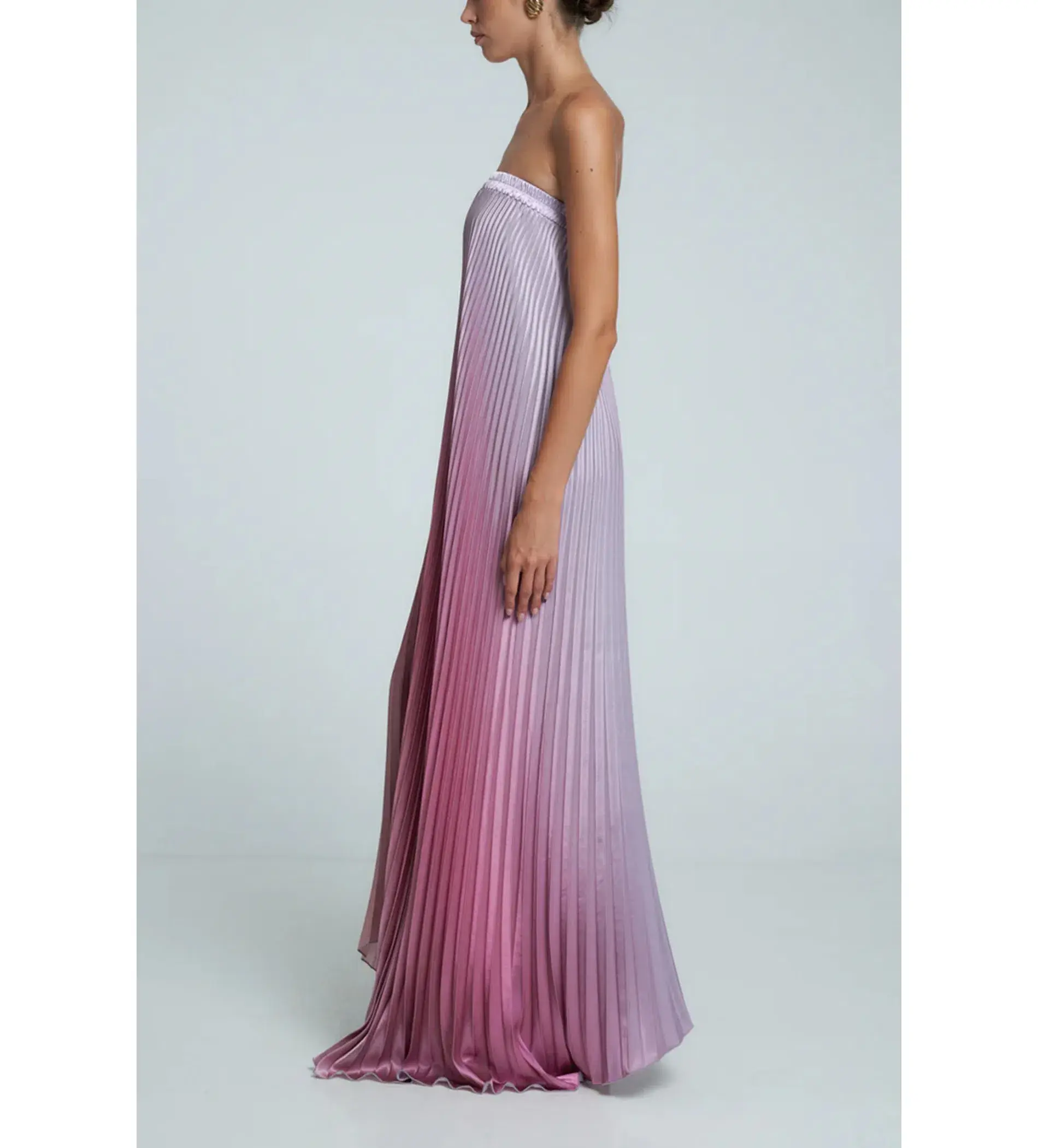 L'idee Bisous Strapless Maxi Gown Mauve Ombre Size AU 12 - Image 3