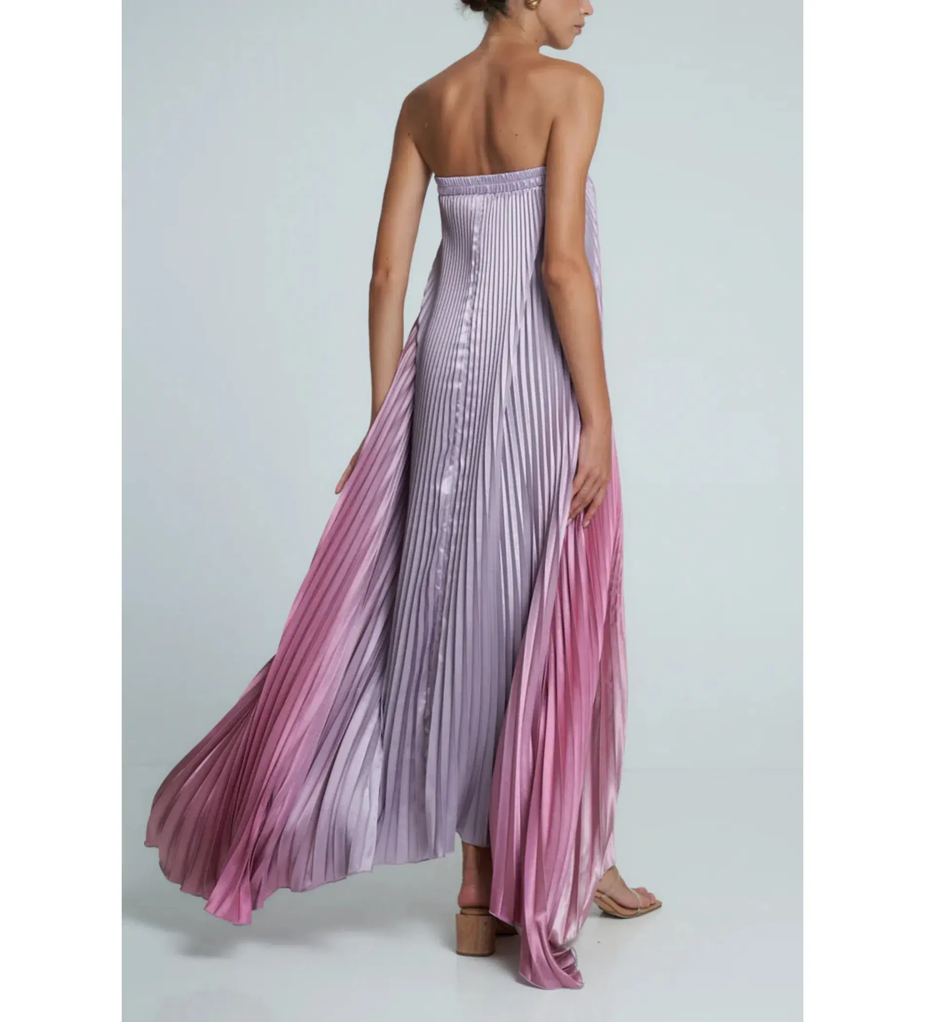 L'idee Bisous Strapless Maxi Gown Mauve Ombre Size AU 12 - Image 4