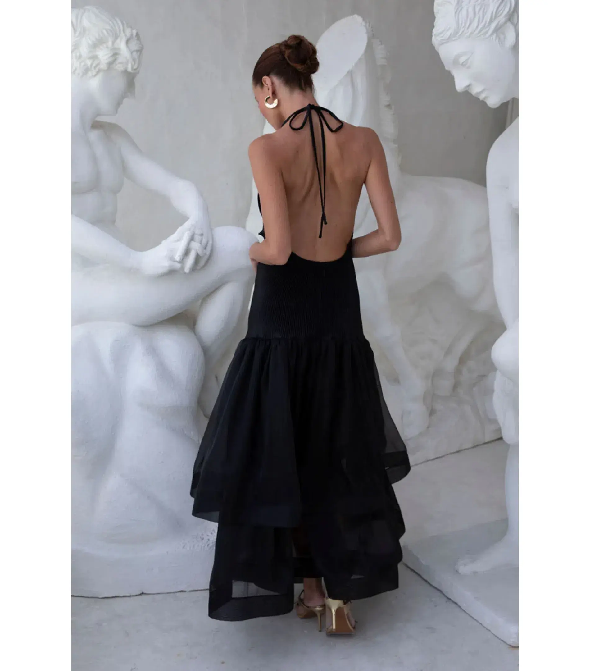 L'Idee Carrie Maxi Dress in Noir Size AU 10 - Image 2