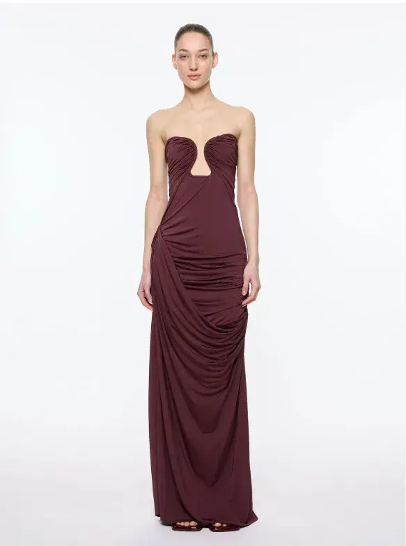 Paris Georgia Val Dress Oxblood Size XS for rent on The Volte - main image