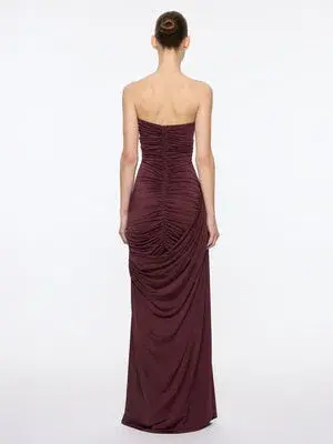 Paris Georgia Val Dress | Oxblood Size M for rent on The Volte - main image