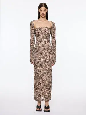 Paris Georgia Audrey Dress | Black/Nude Size S for rent on The Volte - main image