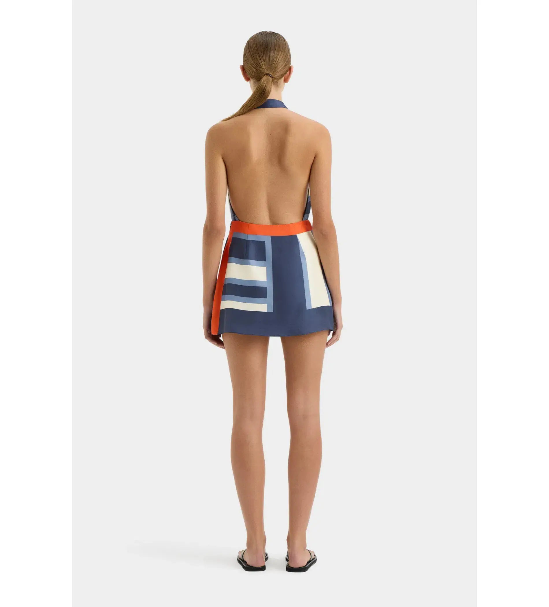 Sir The Label Dazed Wrap Halter Mini Dress Studio Print Size 1 / AU 8 - Image 2