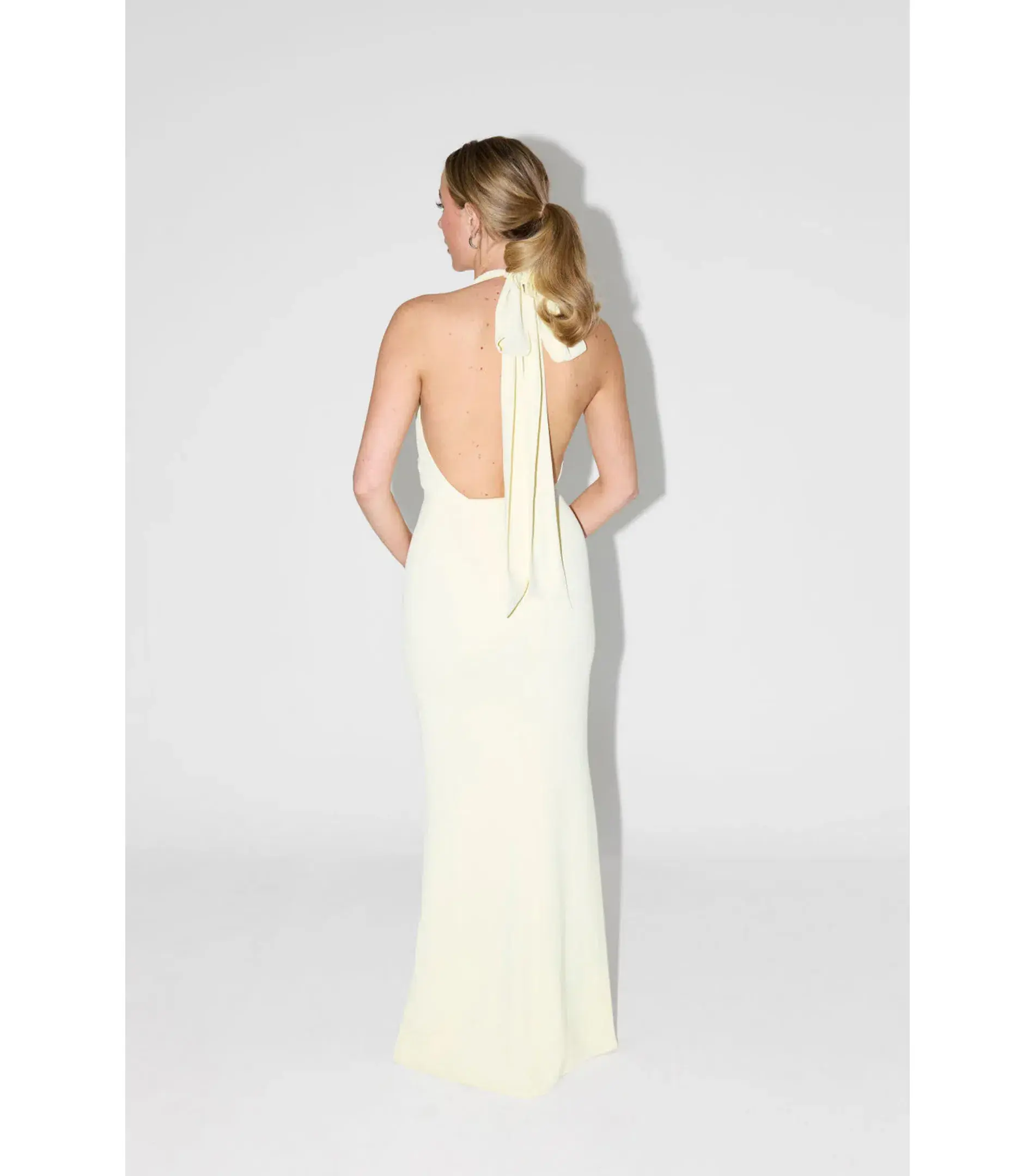 Odd Muse The Ultimate Muse Tie Neck Maxi Dress Butter Cream Size XS / AU 6  - Image 2