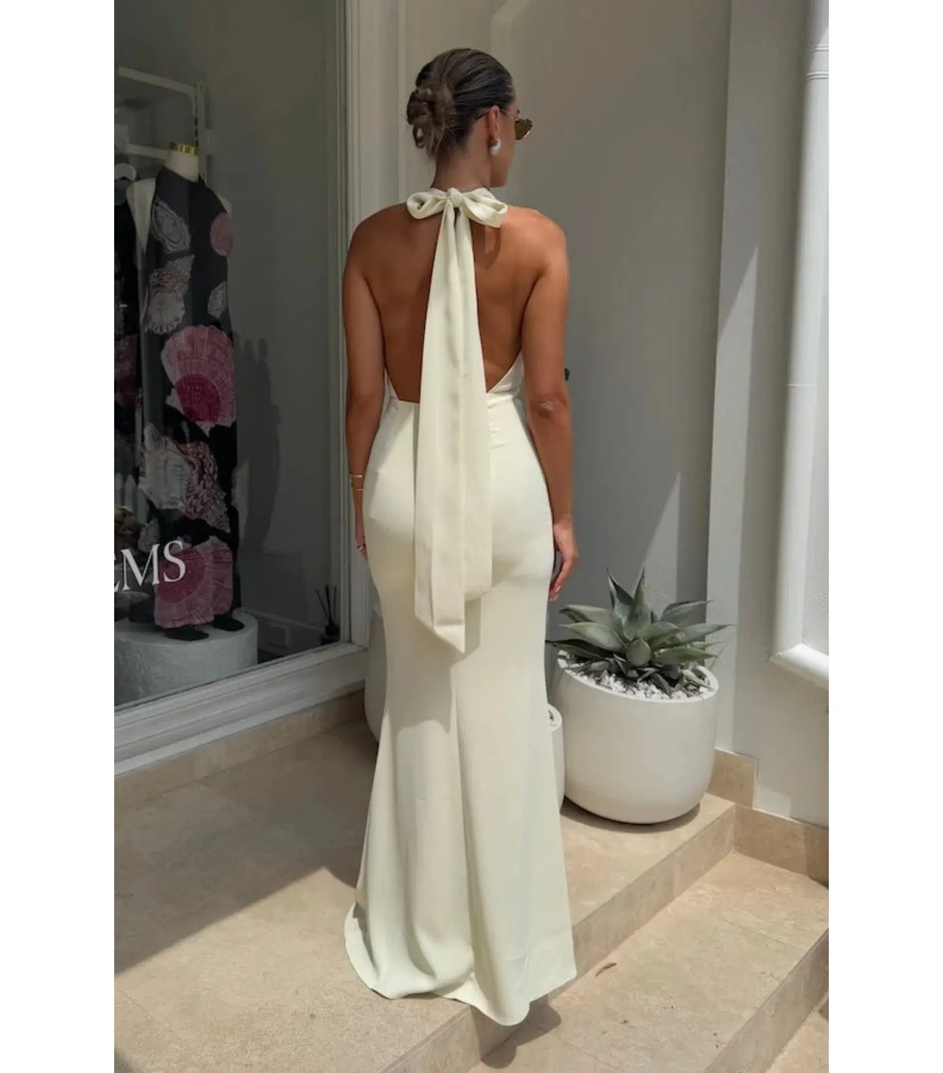 Odd Muse The Ultimate Muse Tie Neck Maxi Dress Butter Cream Size XS / AU 6  - Image 4
