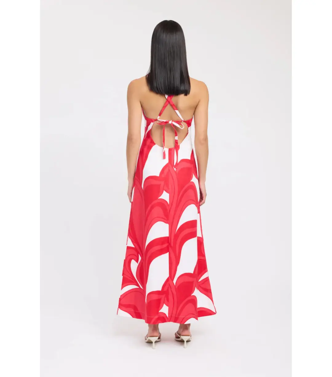 Kookai Zani Maxi Dress in Red/White Size AU 6 for rent on The Volte - main image