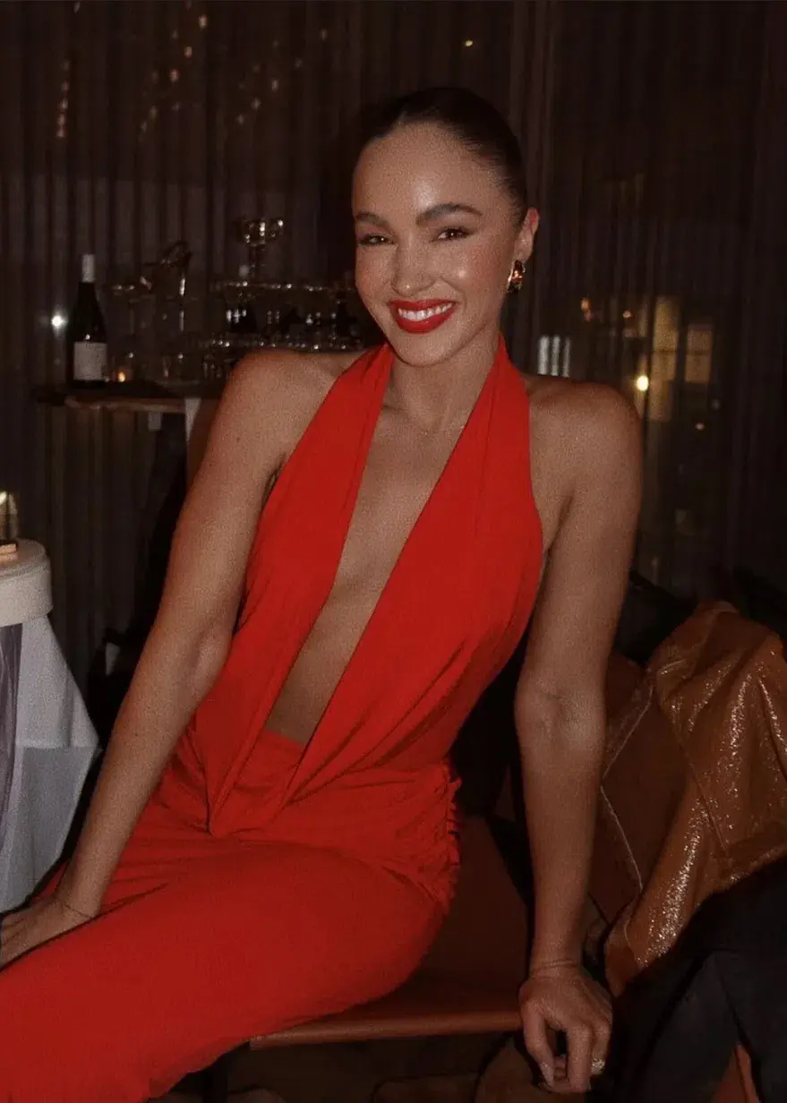 Misha Vanessa Jersey Maxi Dress in Cherry Red XS / AU 6 - Image 3
