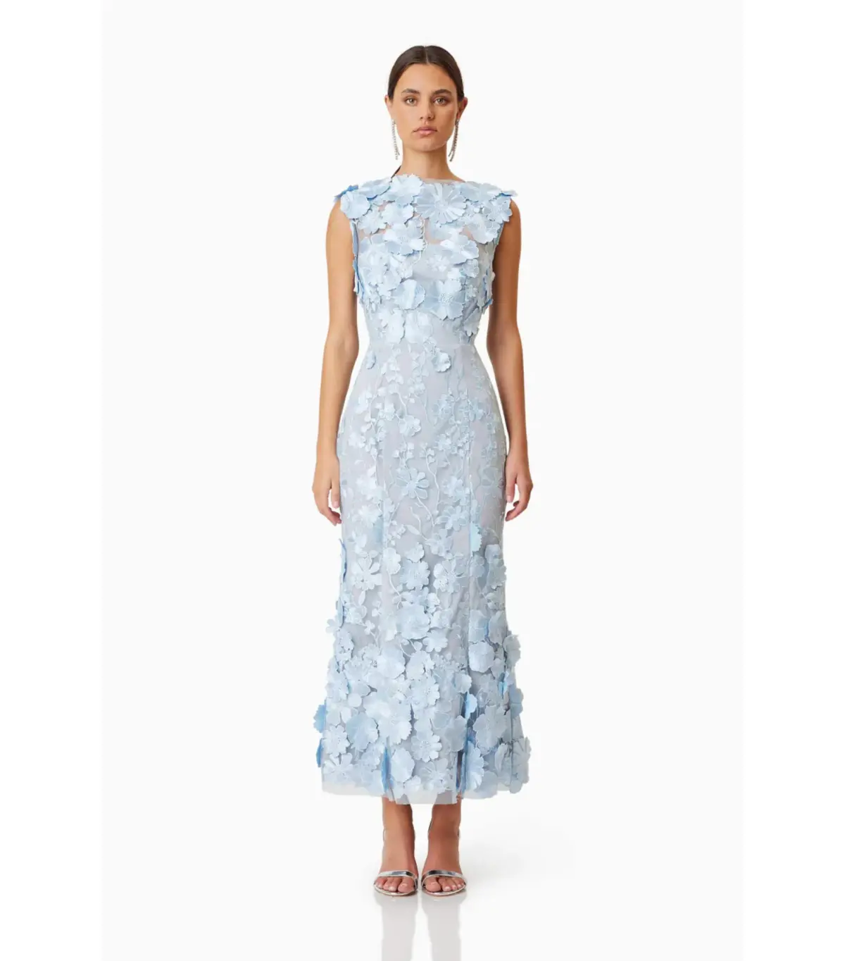Elliatt Selene Cocktail Midi Dress Blue Size AU 4 - Image 1
