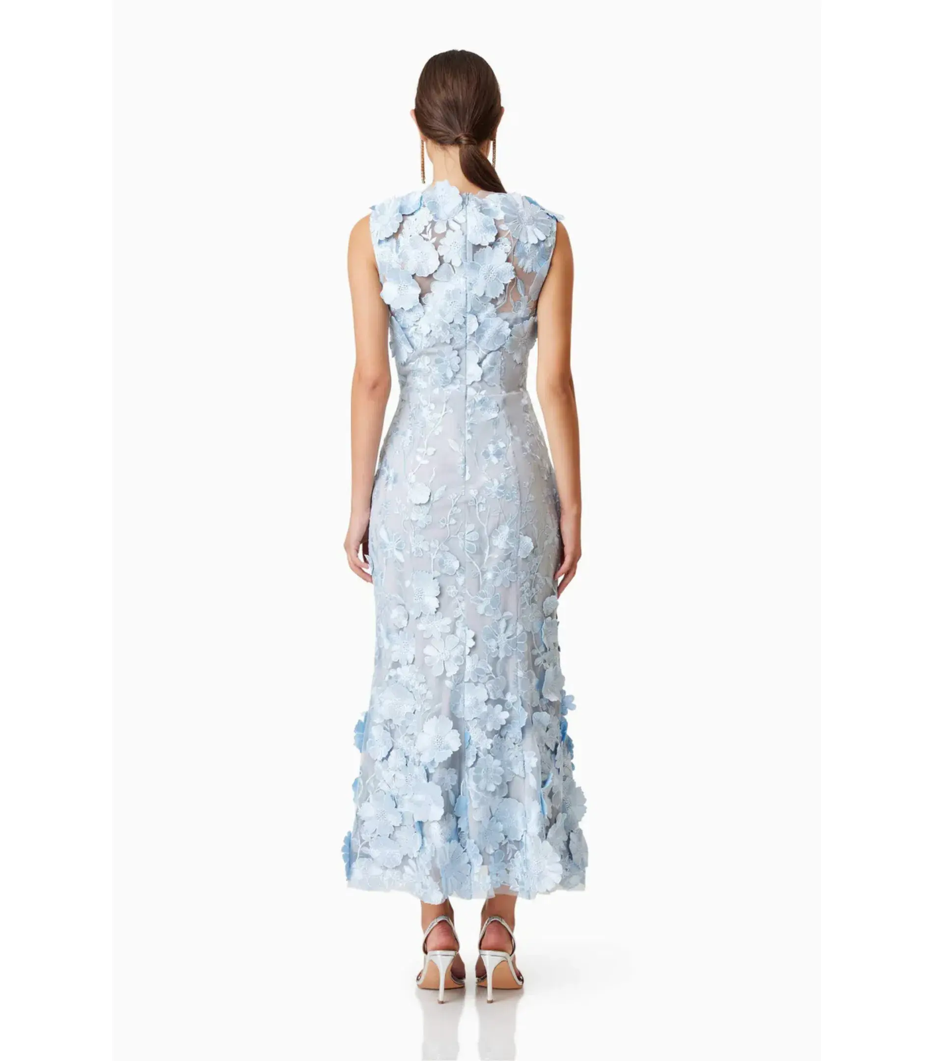 Elliatt Selene Cocktail Midi Dress Blue Size AU 4 - Image 4