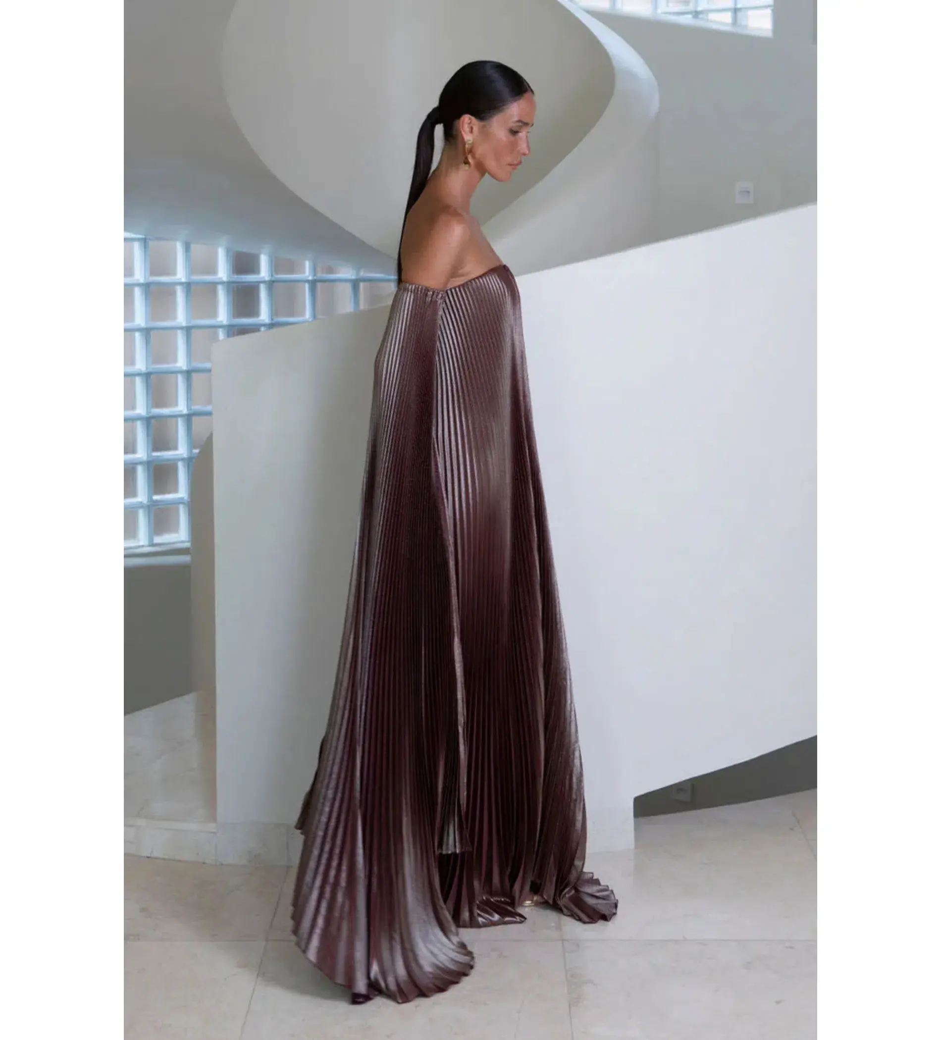 L'idee Black Tie Maxi Gown Amaro Shine Size AU 8 - Image 2