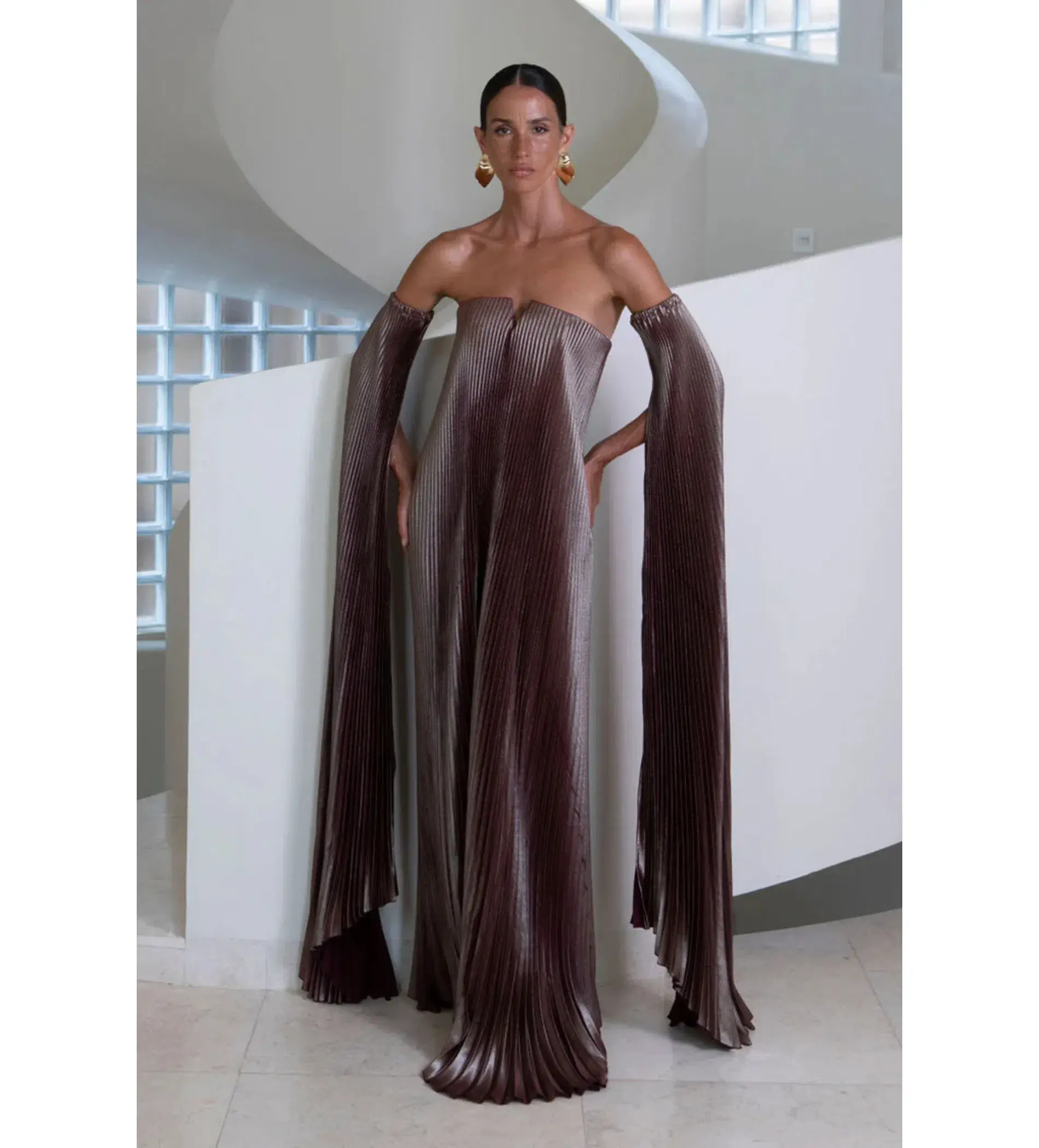 L'idee Black Tie Maxi Gown Amaro Shine Size AU 12 - Image 1