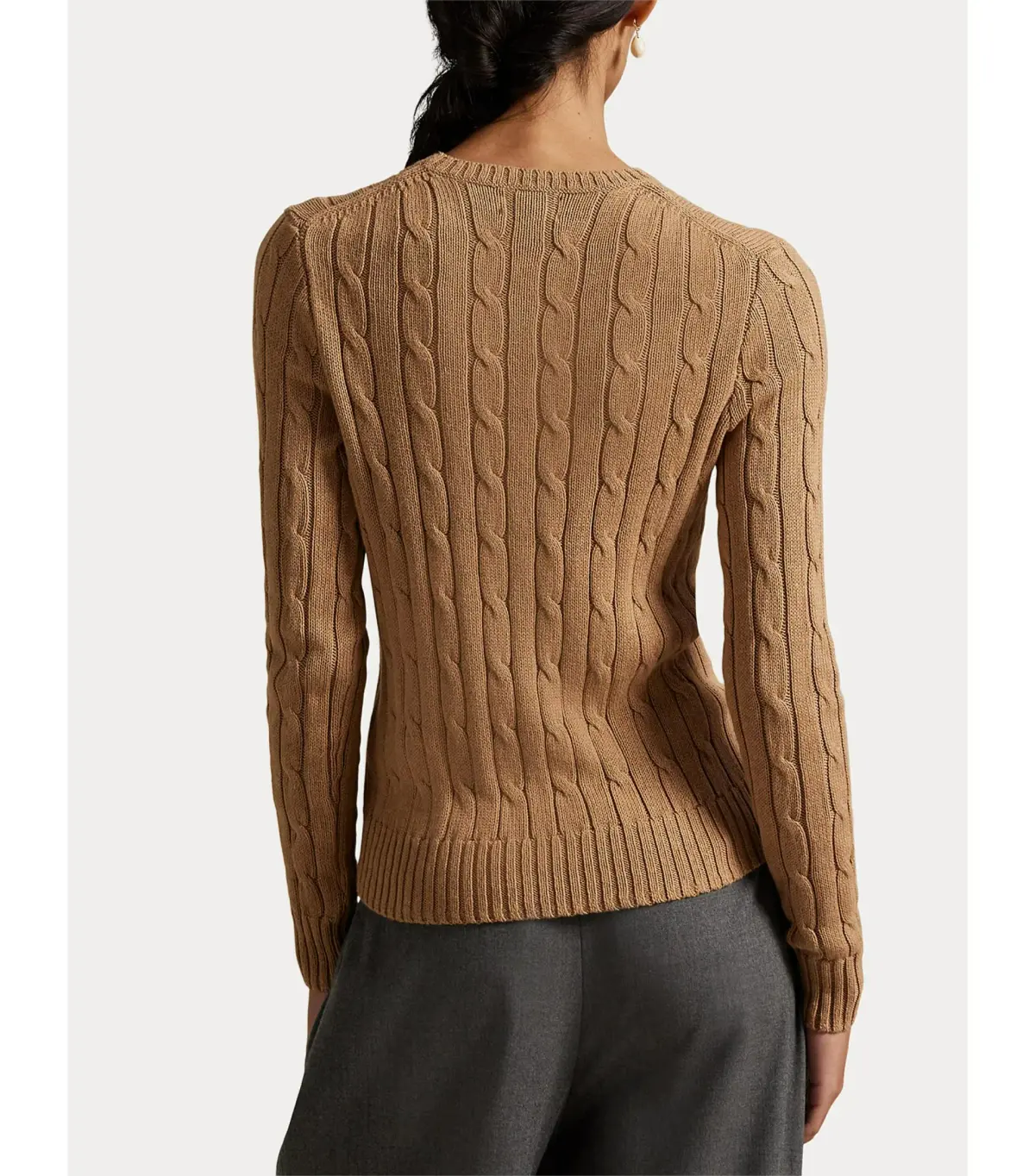 Polo Ralph Lauren Cable-knit Cotton Crewneck Sweater Neutral Size M / AU 12 - Image 3