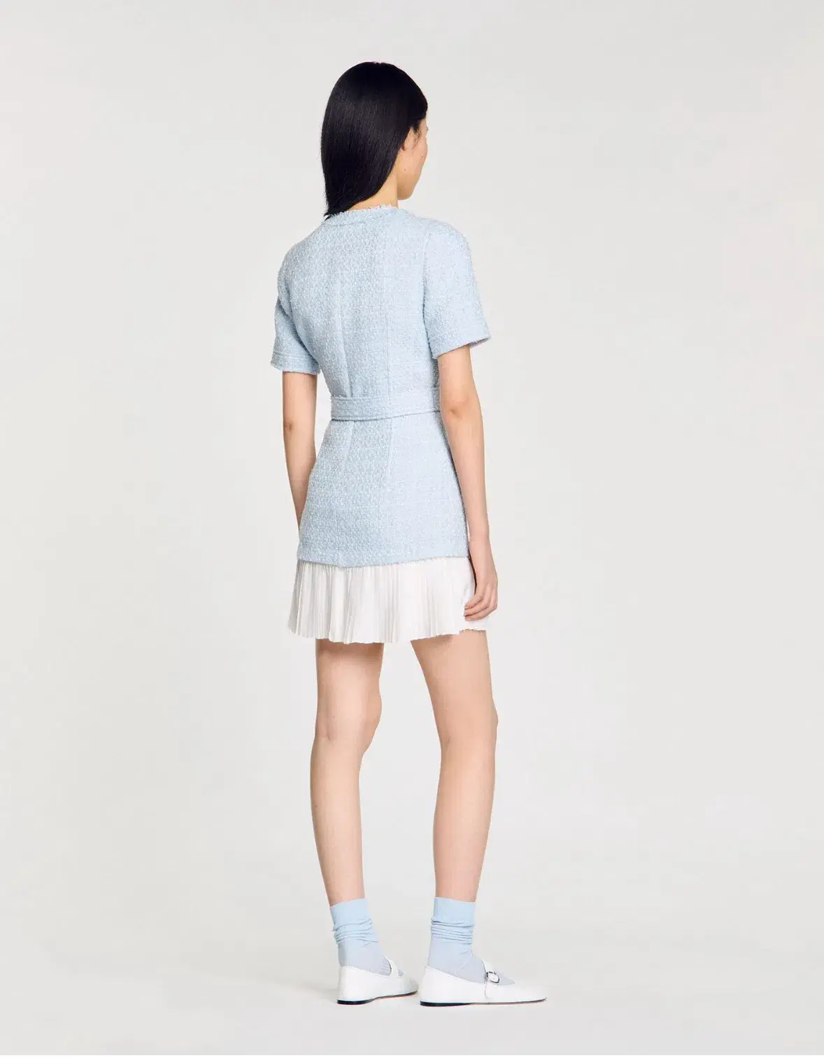 Sandra Joie Mini Dress Sky Blue Size 38 / AU 10 - Image 3