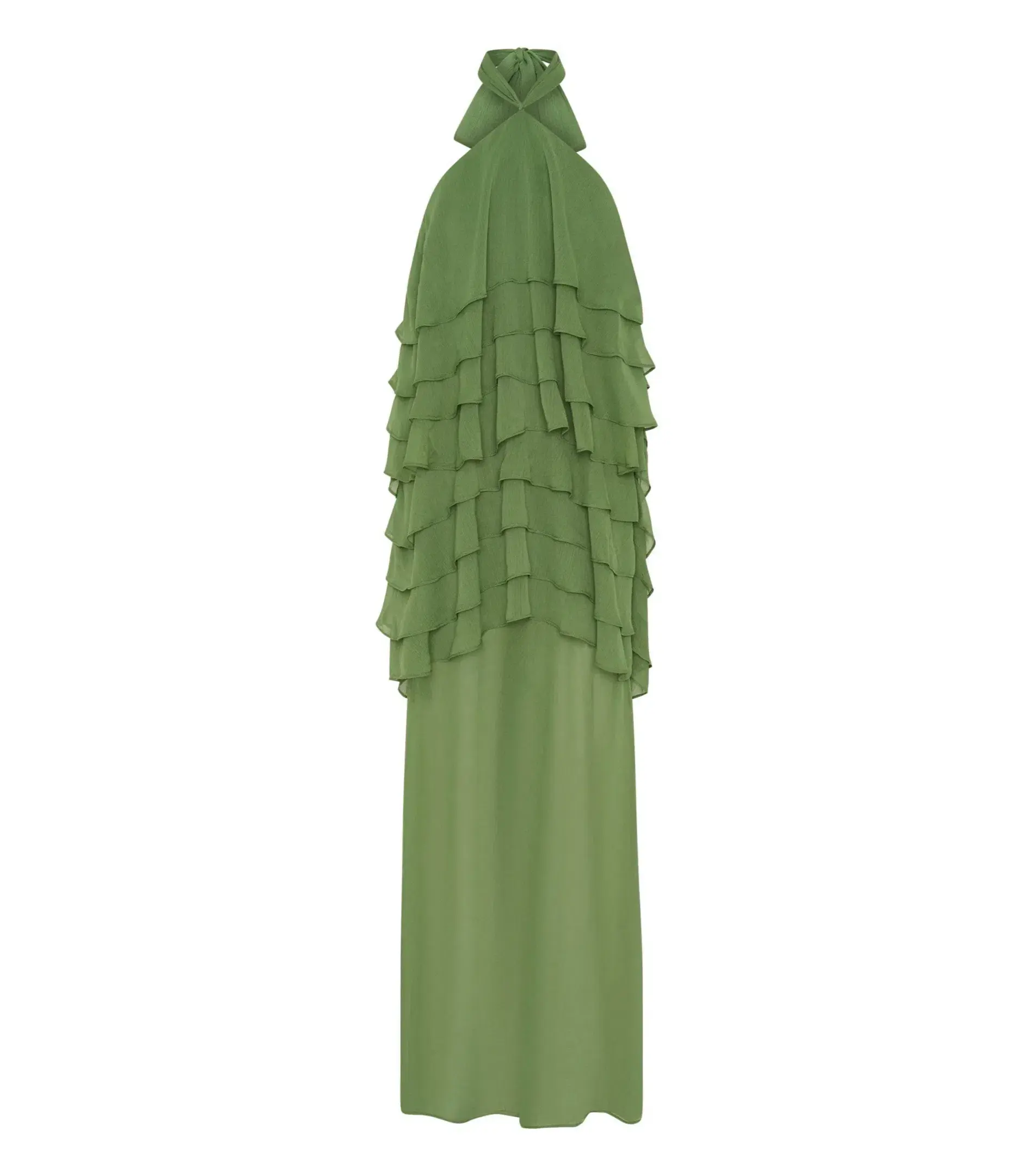 Third Form Gaia Tiered Maxi Dress in Juniper Size AU 8 - Image 5
