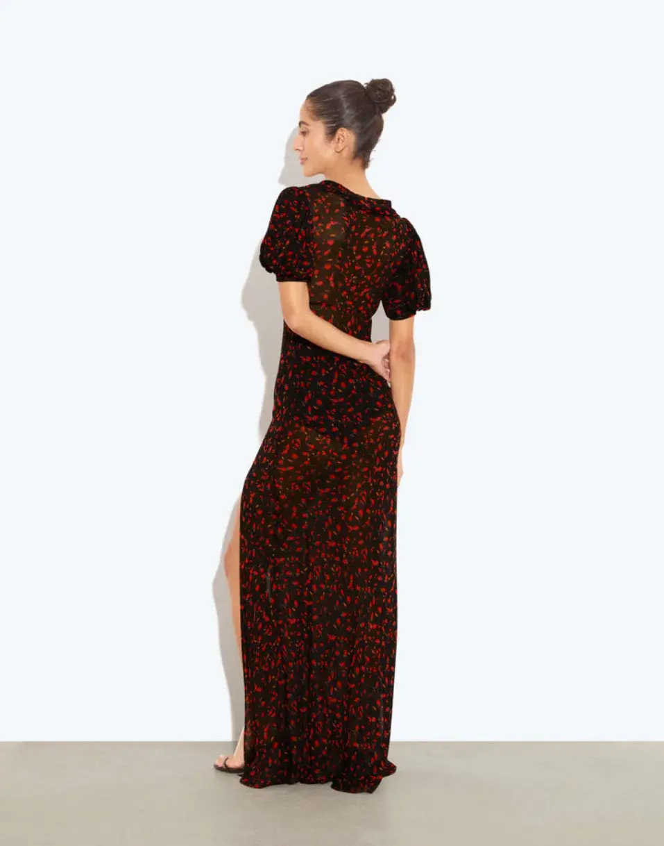Rat & Boa Magnolia Maxi Dress Black Floral Size L / AU 12 - Image 3