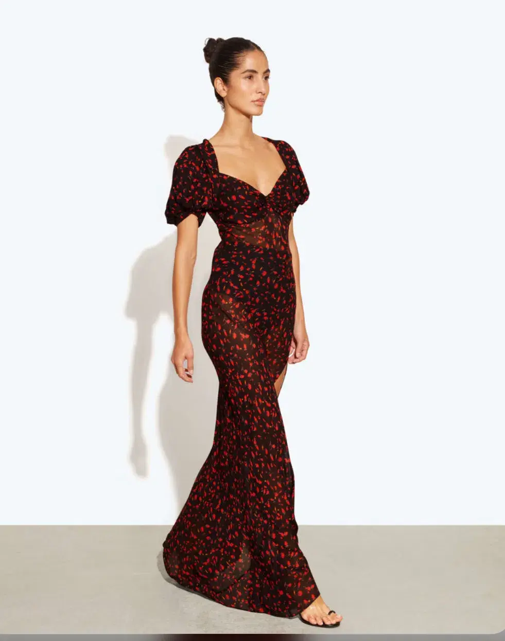 Rat & Boa Magnolia Maxi Dress Black Floral Size L / AU 12 - Image 2