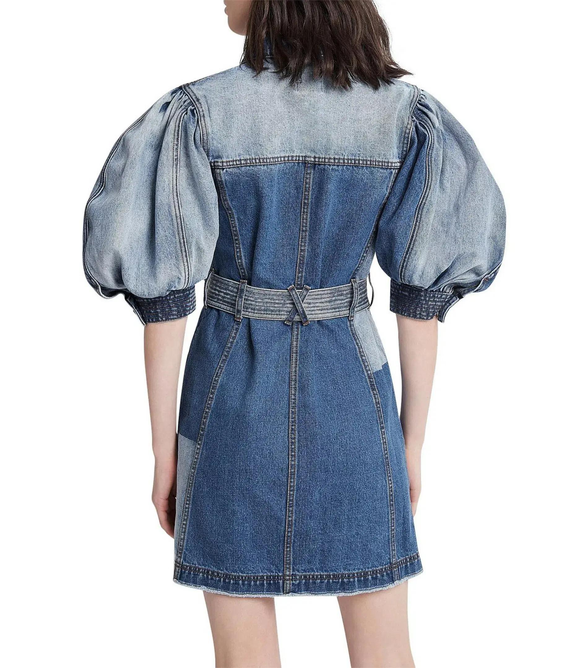Aje Freecycle Denim Dress Multi Denim Wash Size AU 8 - Image 3