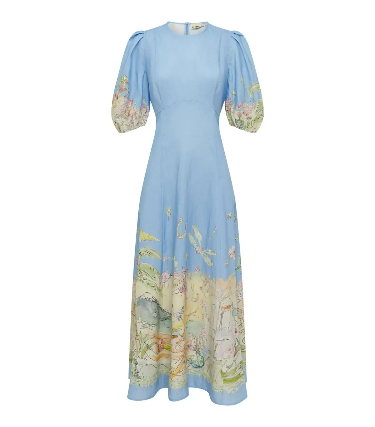 Alemais Anouk Midi Dress Sky Size AU 10 - Image 5