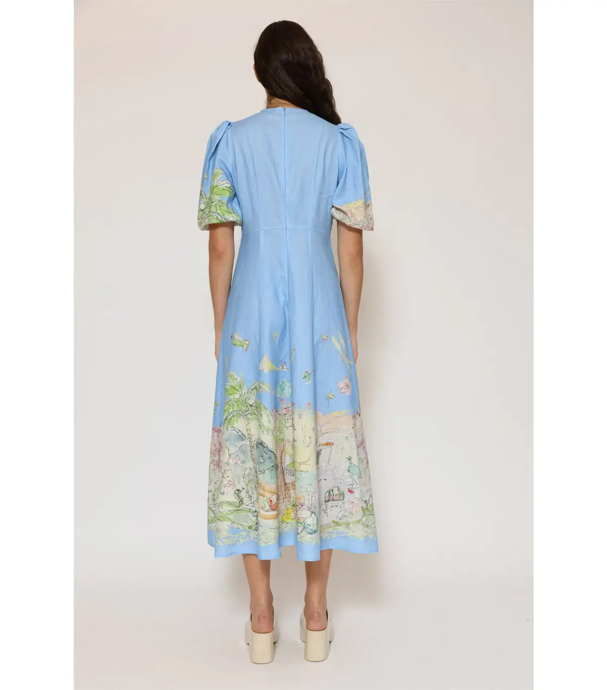 Alemais Anouk Midi Dress Sky Size AU 10 - Image 3