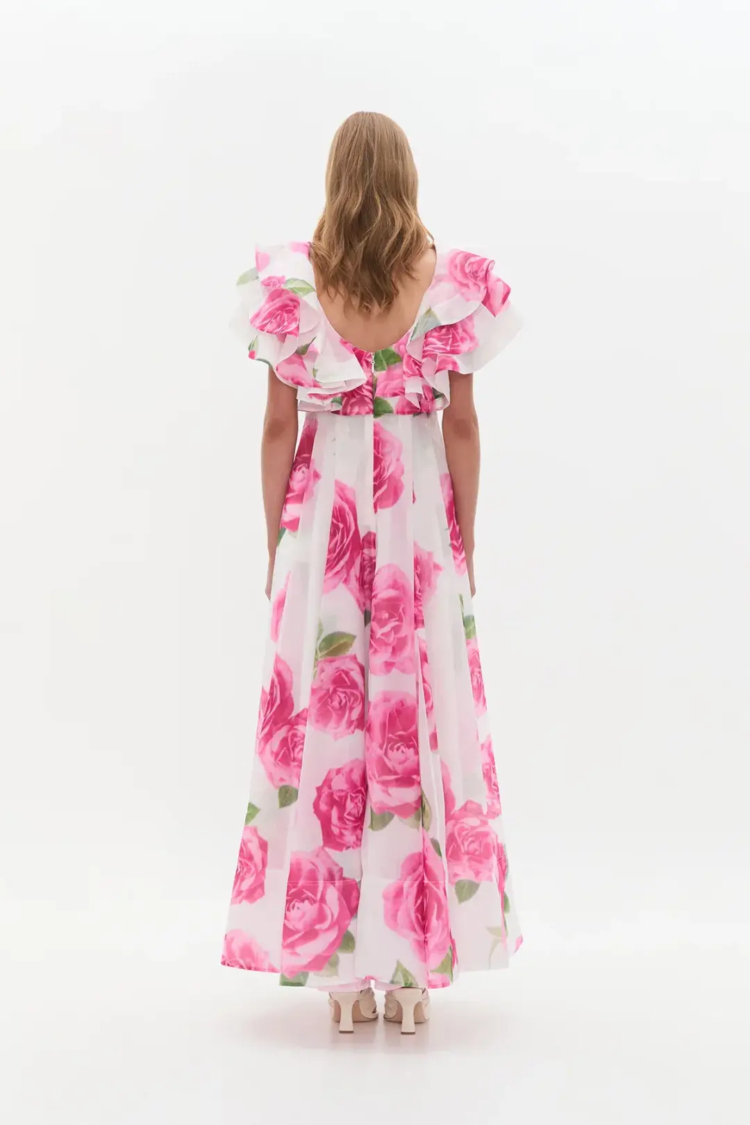Aje Olea Maxi Dress Soft Rose Light Size AU 4 for rent on The Volte - main image