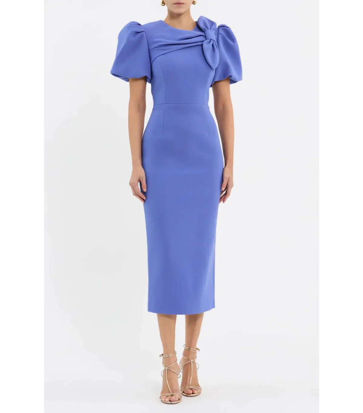 Rebecca Vallance Violetta Midi Dress in Periwinkle Blue Size AU 10 - Image 1