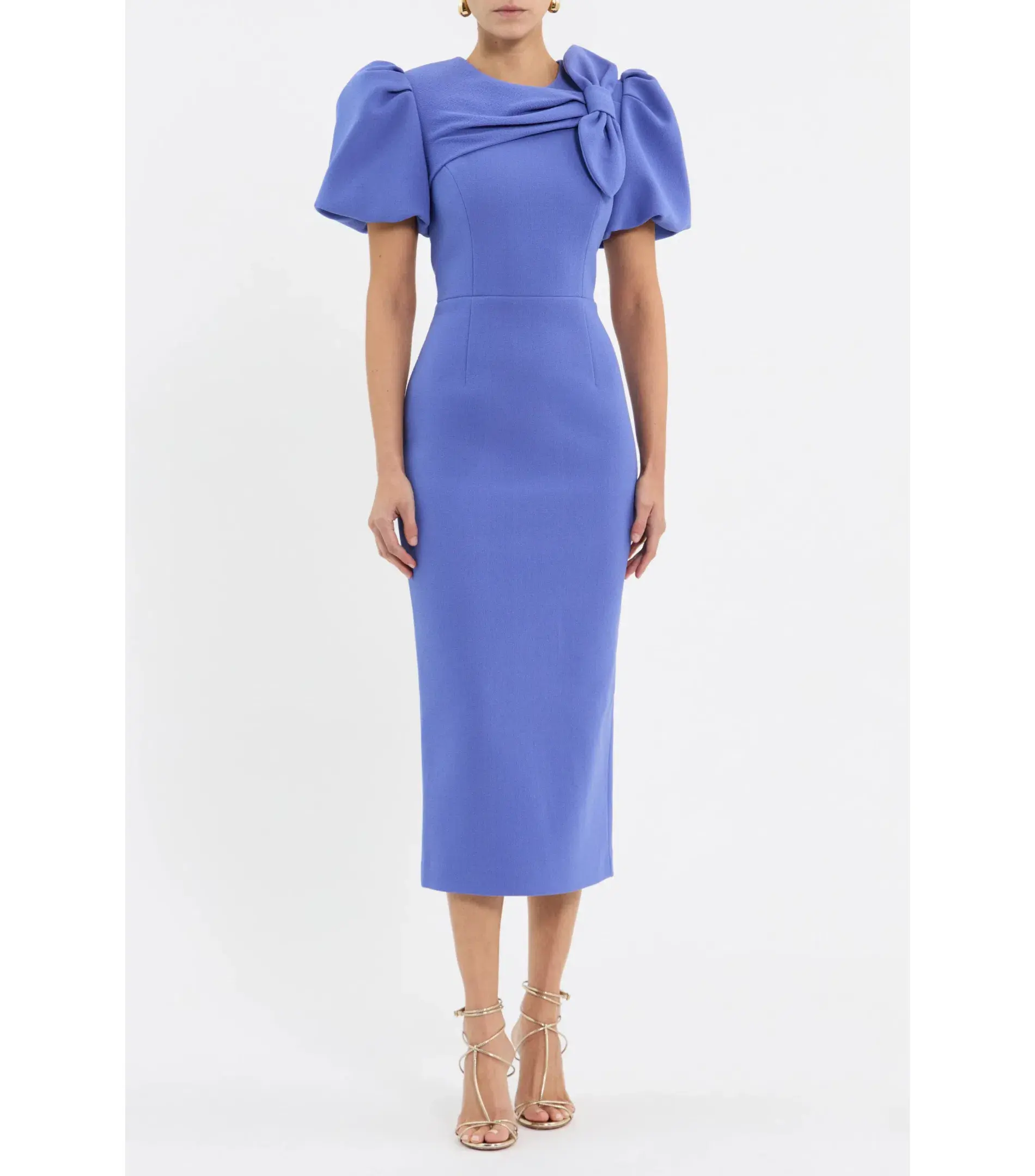 Rebecca Vallance Violetta Midi Dress in Periwinkle Blue Size AU 10 - Image 1