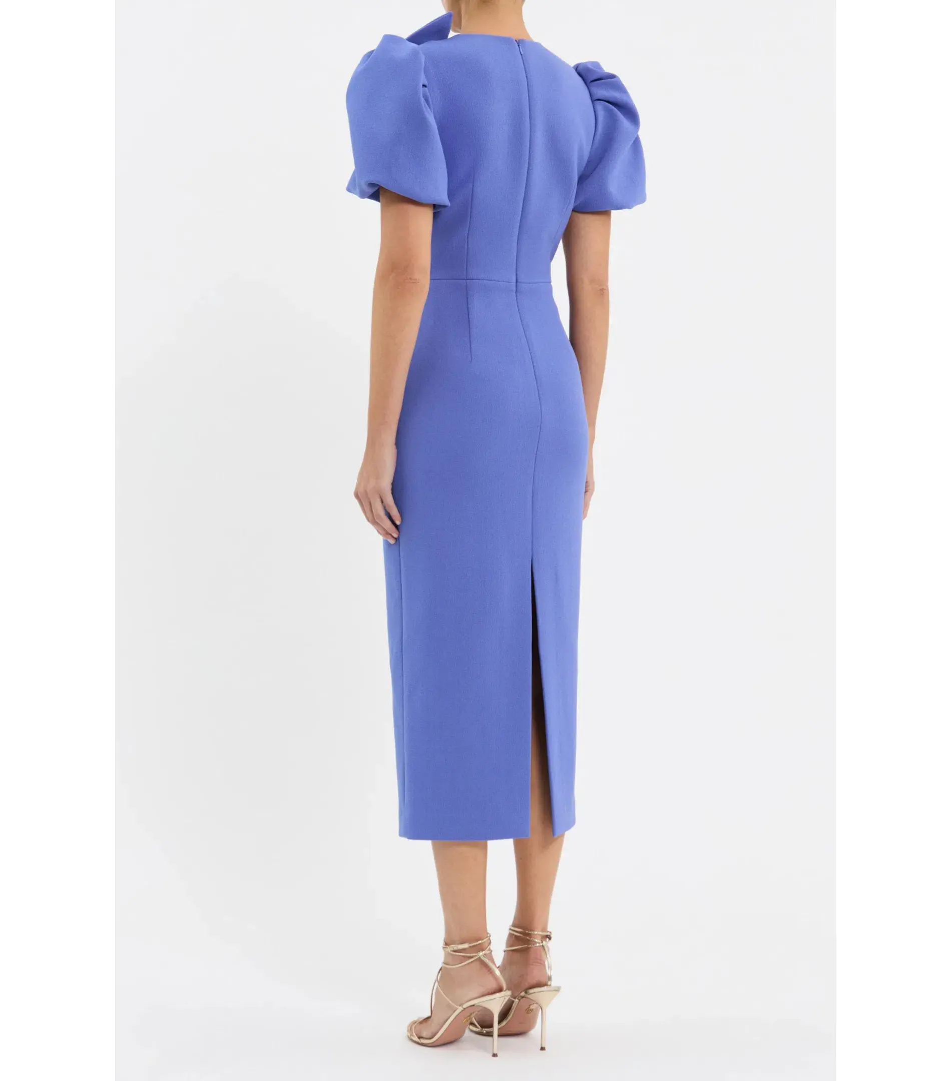 Rebecca Vallance Violetta Midi Dress in Periwinkle Blue Size AU 10 - Image 3