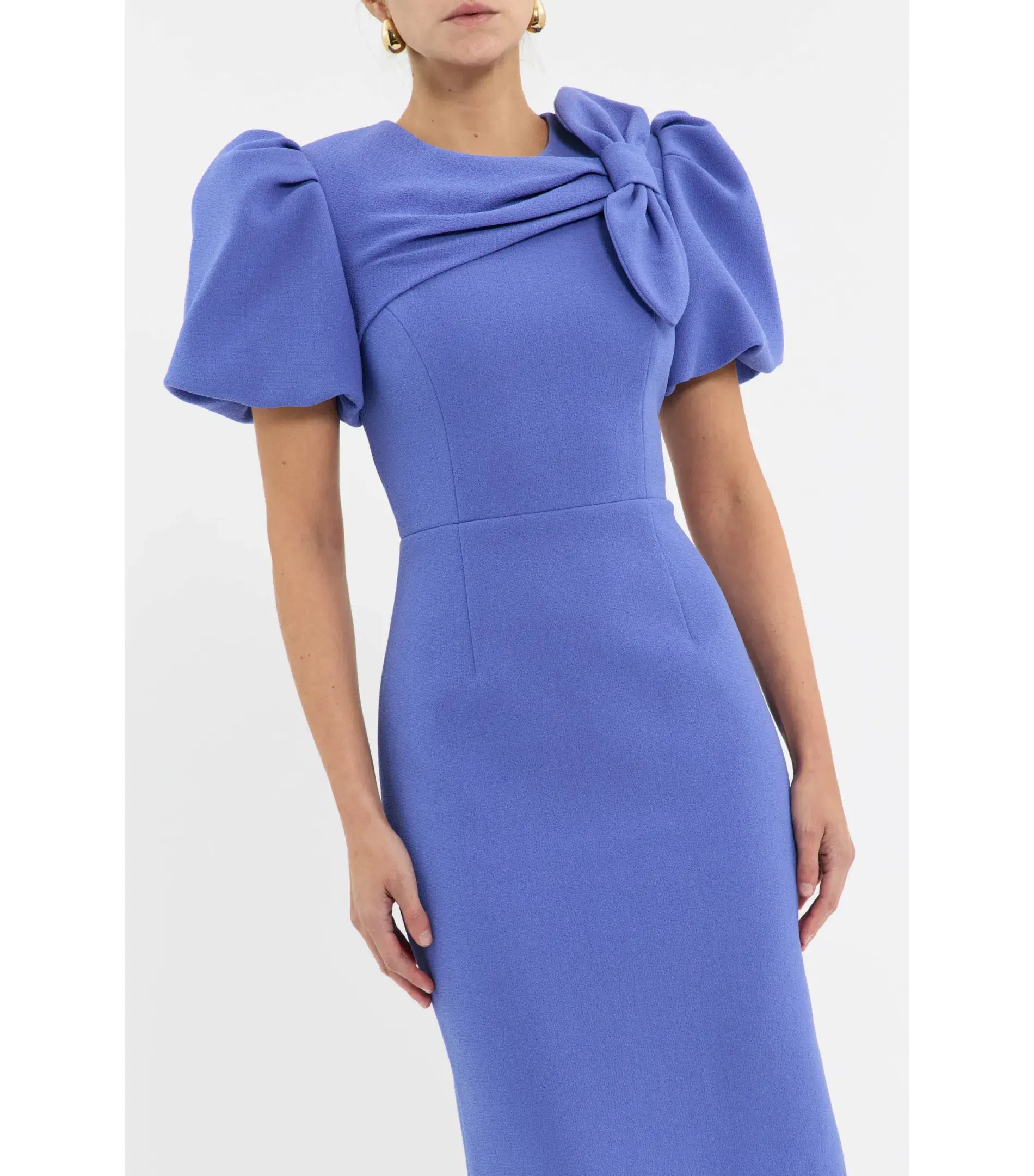 Rebecca Vallance Violetta Midi Dress in Periwinkle Blue Size AU 10 - Image 4