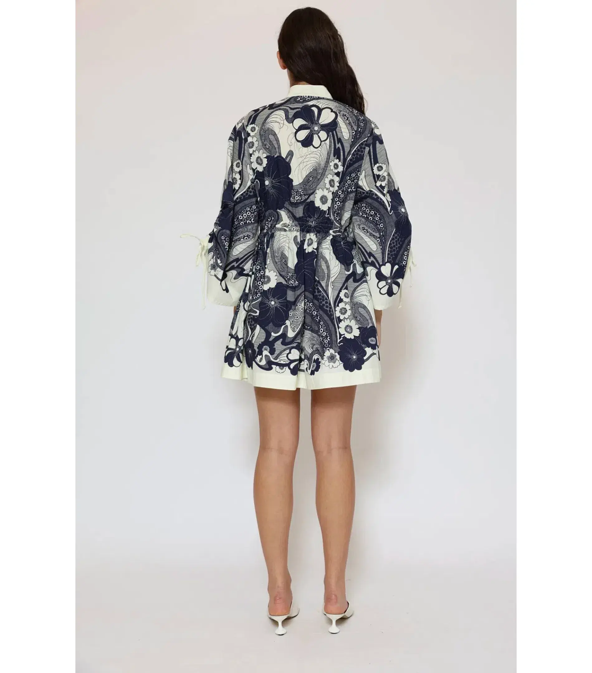 Alemais Mickey Mini Dress in Black/White Size AU 8 - Image 3