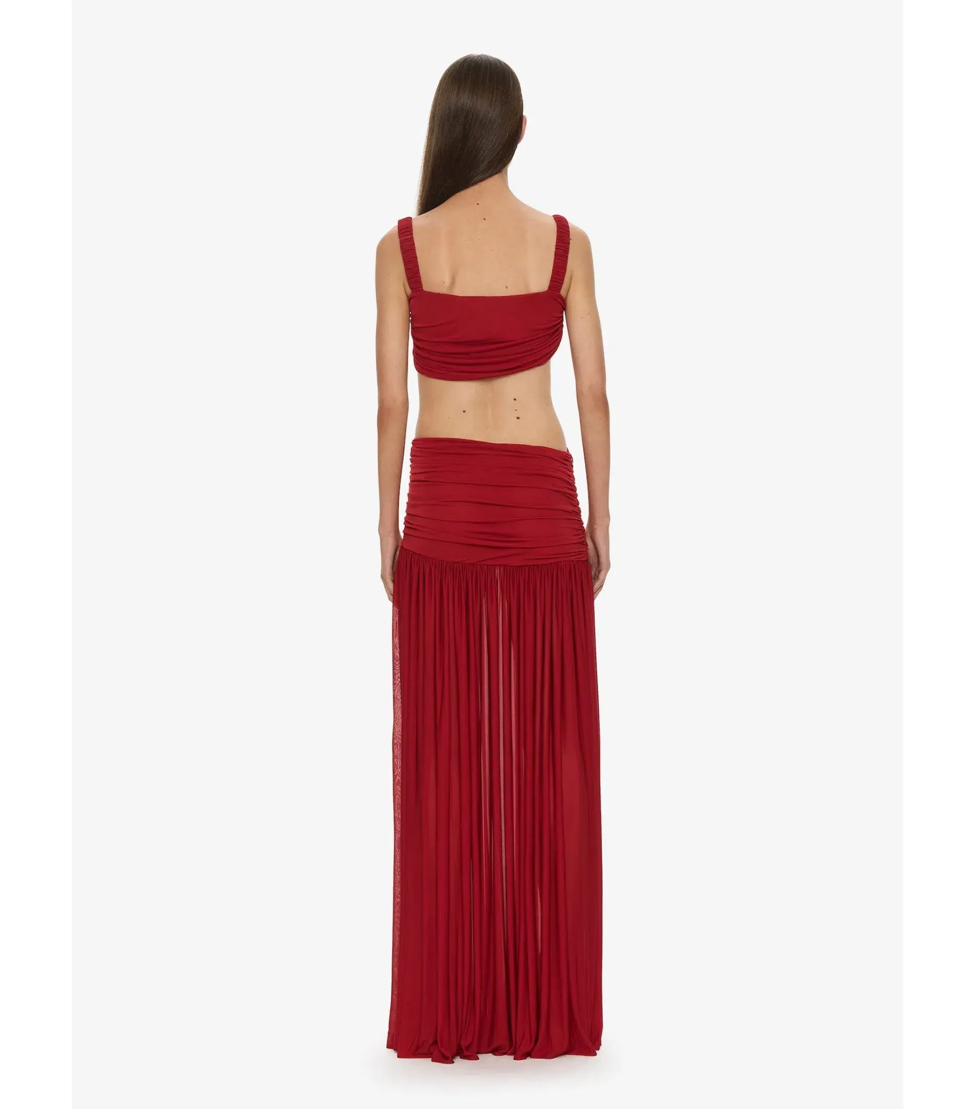 Christopher Esber Orion Separation Maxi Gown Cranberry Size AU 6 - Image 3