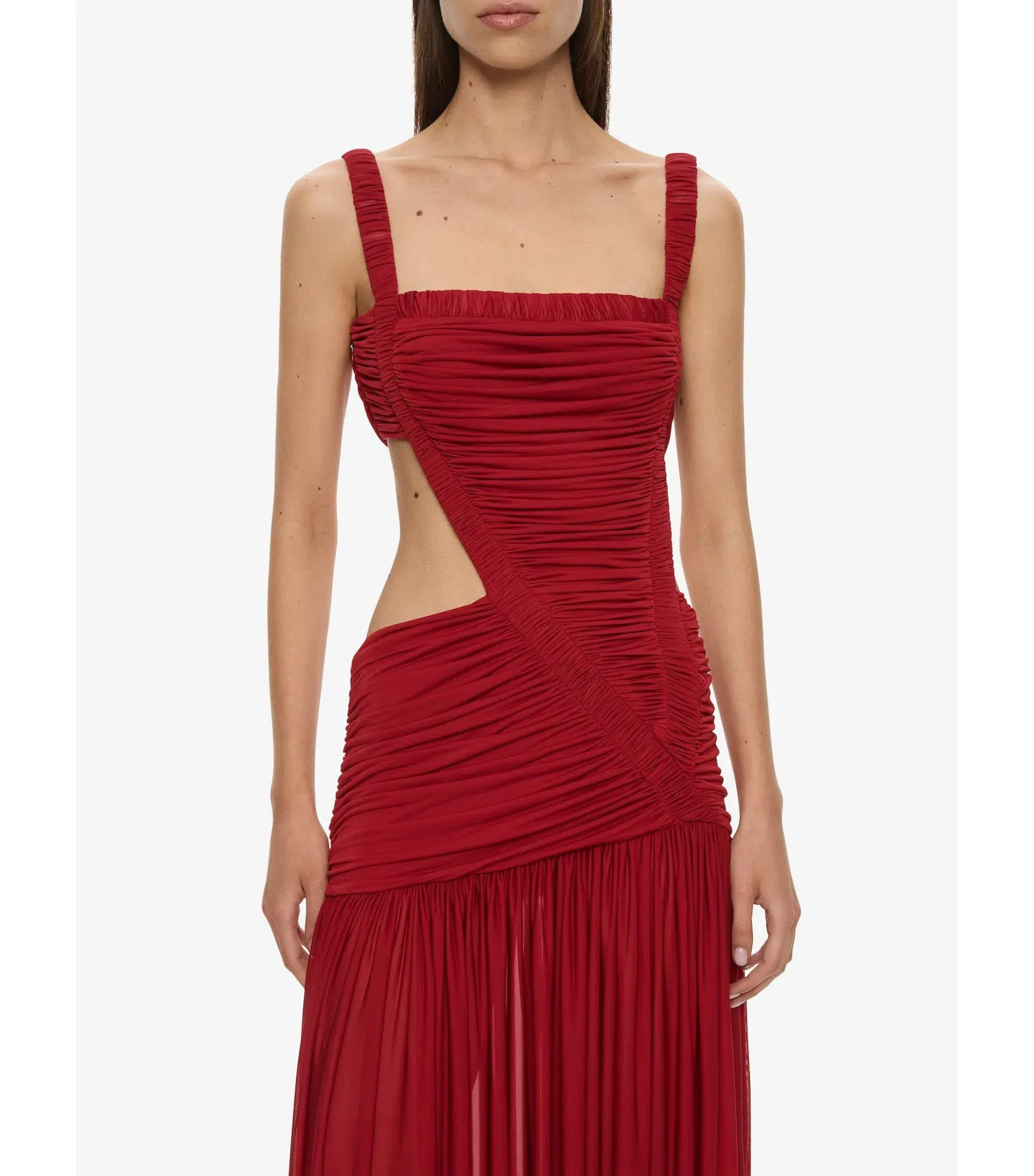 Christopher Esber Orion Separation Maxi Gown Cranberry Size AU 6 - Image 2