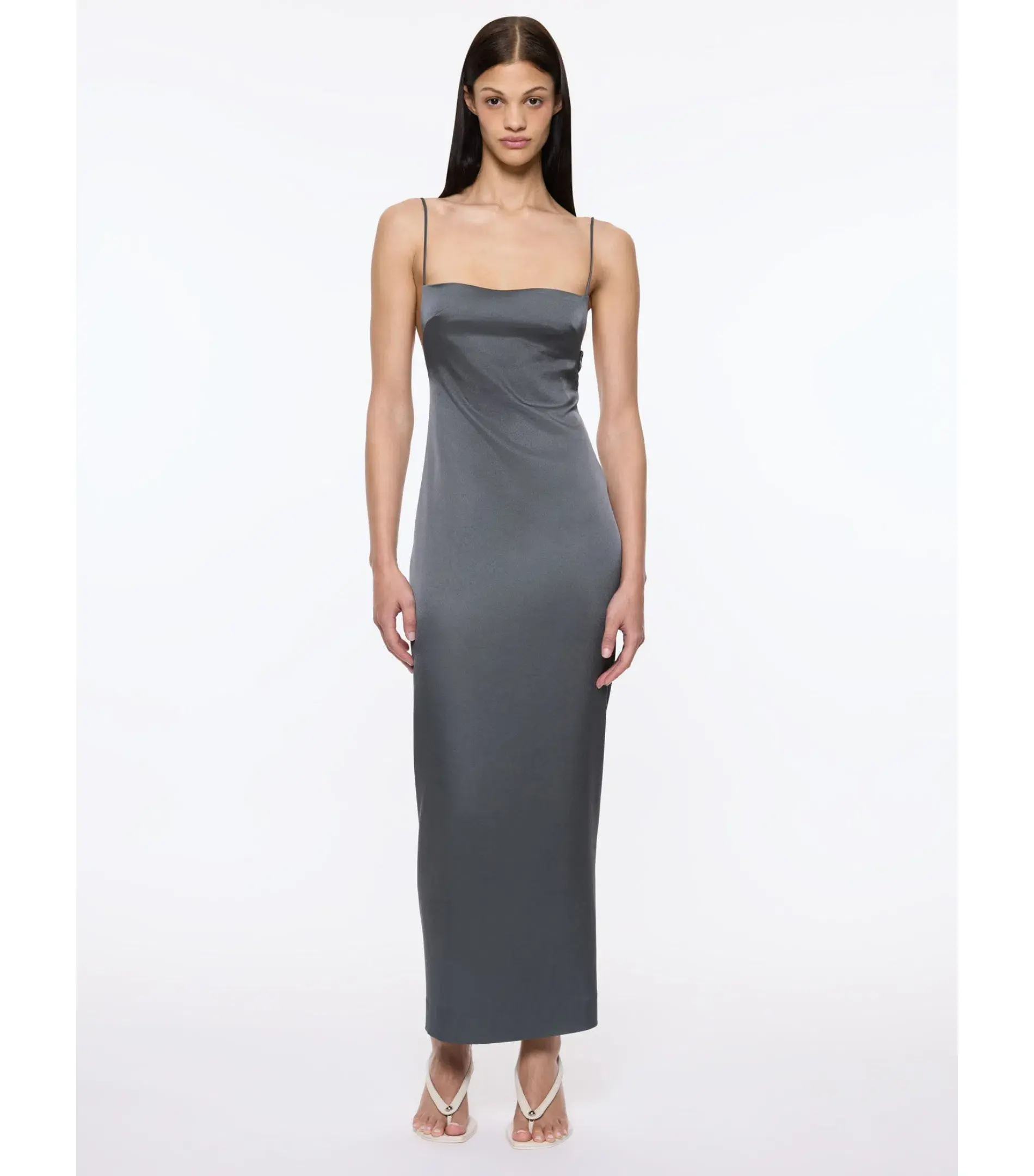 Paris Georgia Phoebe Slip Maxi Dress in Slate Size XS / AU 6 - Image 1