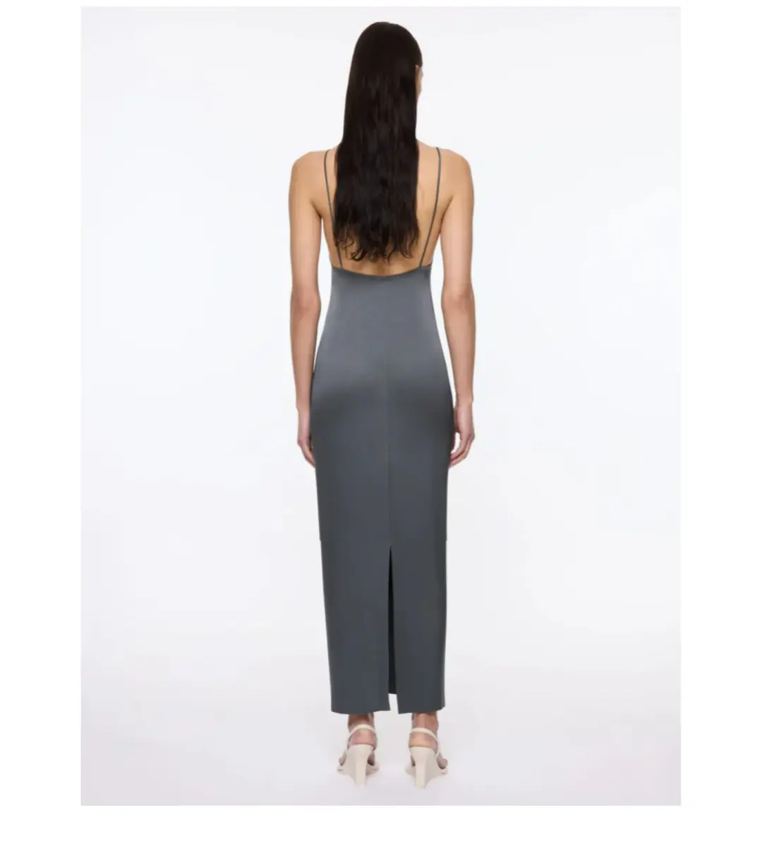 Paris Georgia Phoebe Slip Maxi Dress in Slate Size S / AU 8 for rent on The Volte - main image