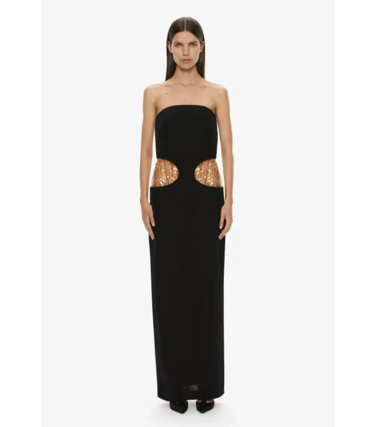 Christopher Esber Borough Strapless Maxi Gown Black Size AU 8 - Image 1