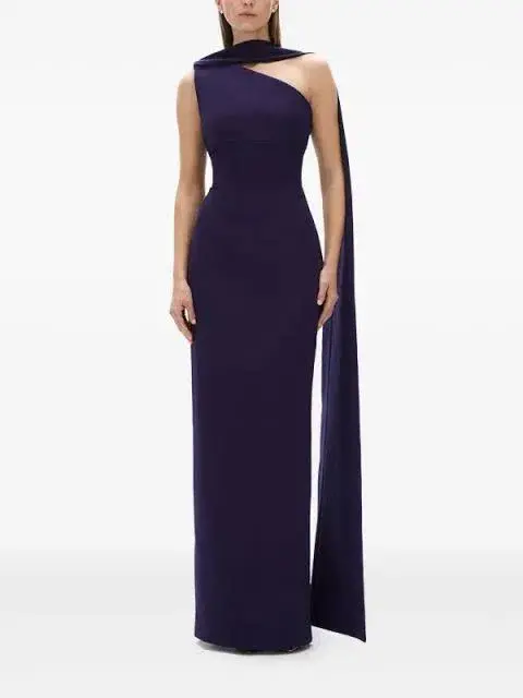 Rachel Gilbert Clara Wrap Maxi Dress in Indigo Size AU 8 - Image 1