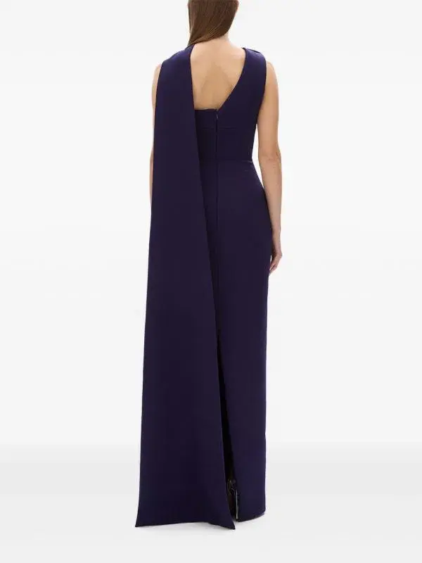 Rachel Gilbert Clara Wrap Maxi Dress in Indigo Size AU 8 - Image 4