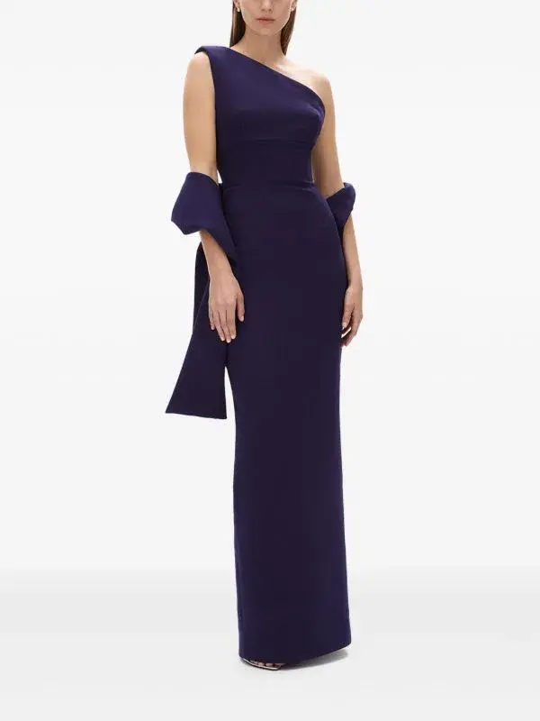 Rachel Gilbert Clara Wrap Maxi Dress in Indigo Size AU 8 - Image 3