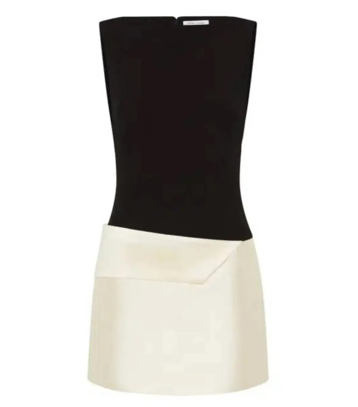 Rachel Gilbert Rikki Foldover Stretch-crepe Mini Dress Black/White Size AU 6  - Image 4