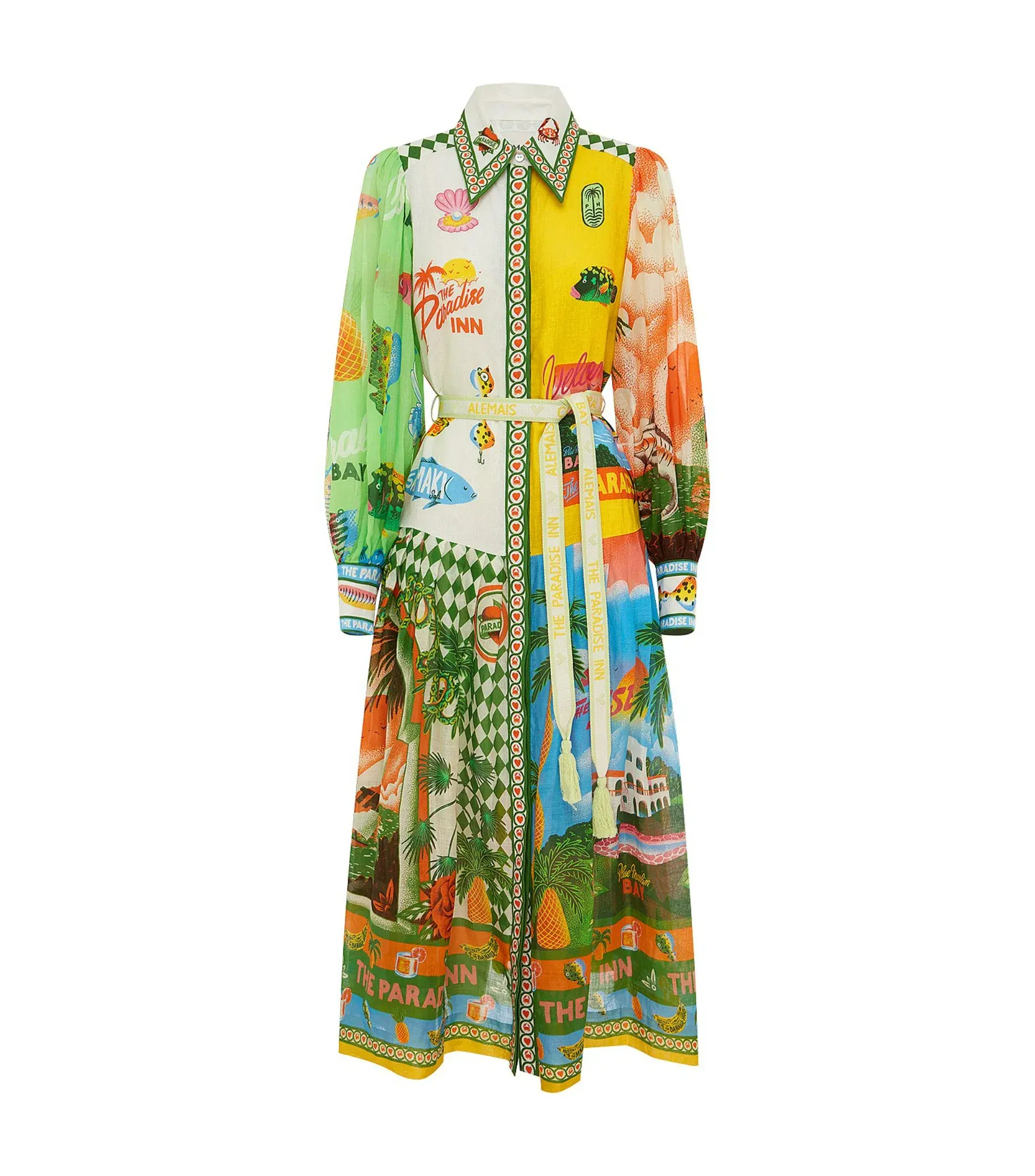 Alemais Paradiso Midi Shirtdress in Multi Size AU 10  - Image 5