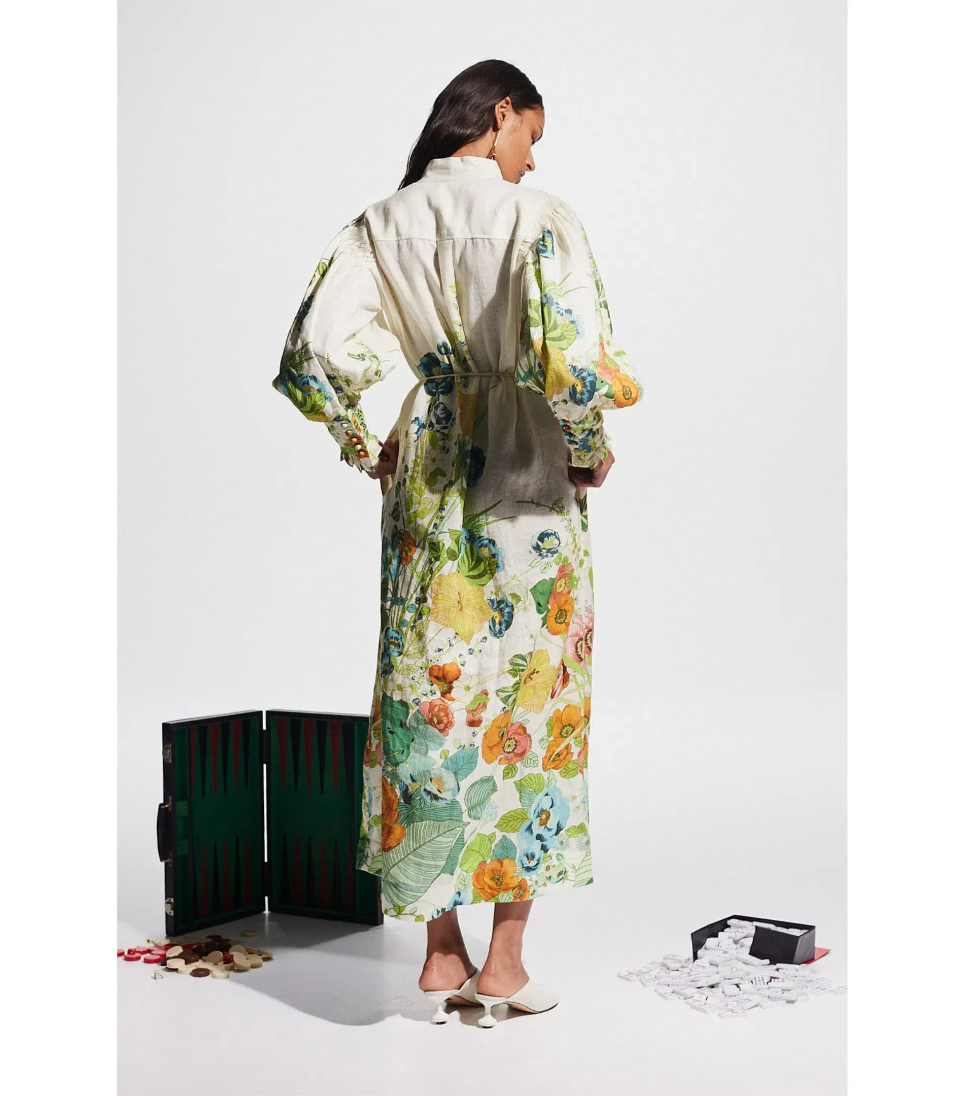 Alemais Constance Midi Shirtdress in Print Size AU 10 - Image 3