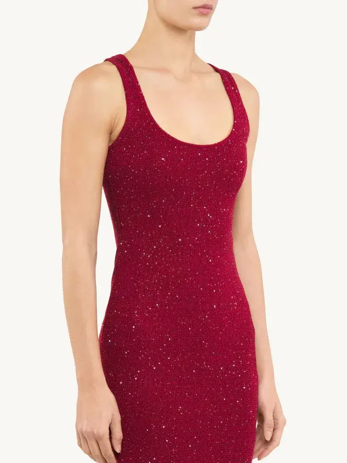 Asta Resort Ana Maxi Dress Wine Sequin Size XS / AU 6 - Image 2