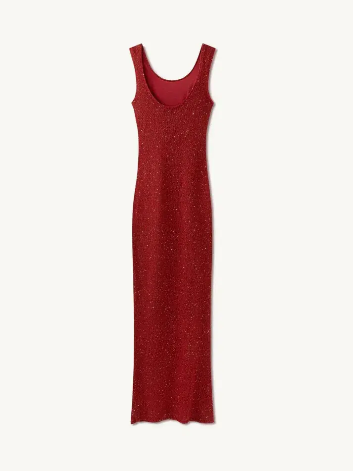 Asta Resort Ana Maxi Dress Wine Sequin Size S / AU 8  - Image 11