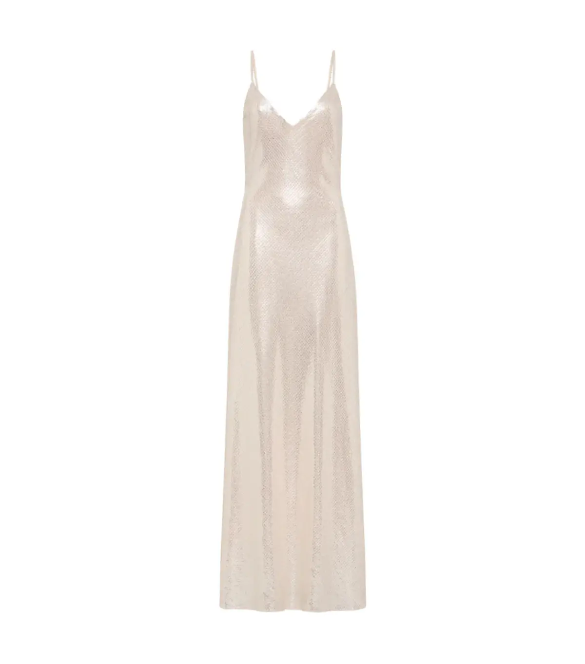 Manning Cartell High Voltage Slip Maxi Dress Nude Silver Size AU 6 - Image 5