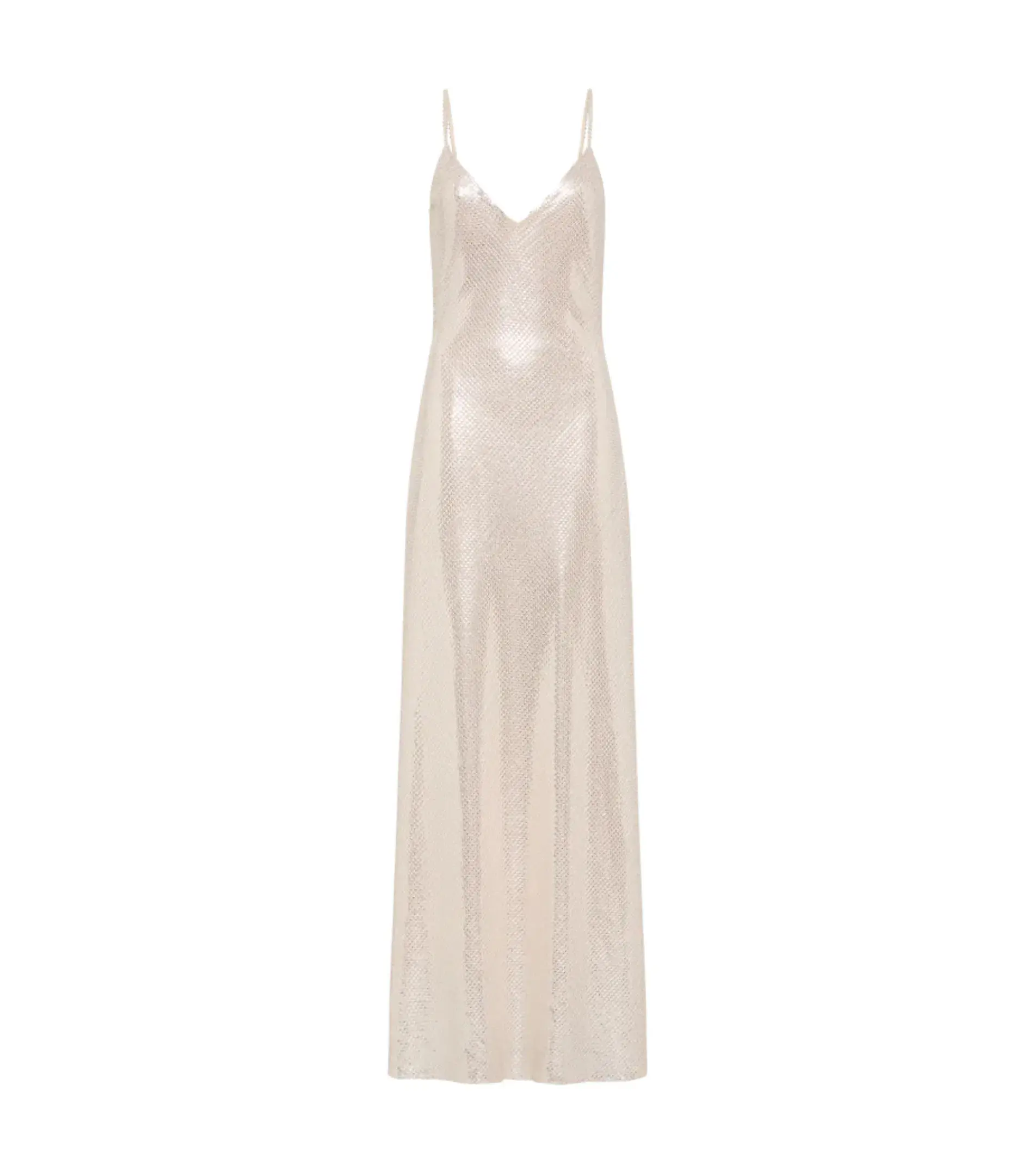Manning Cartell High Voltage Slip Maxi Dress Nude Silver Size AU 6 - Image 5