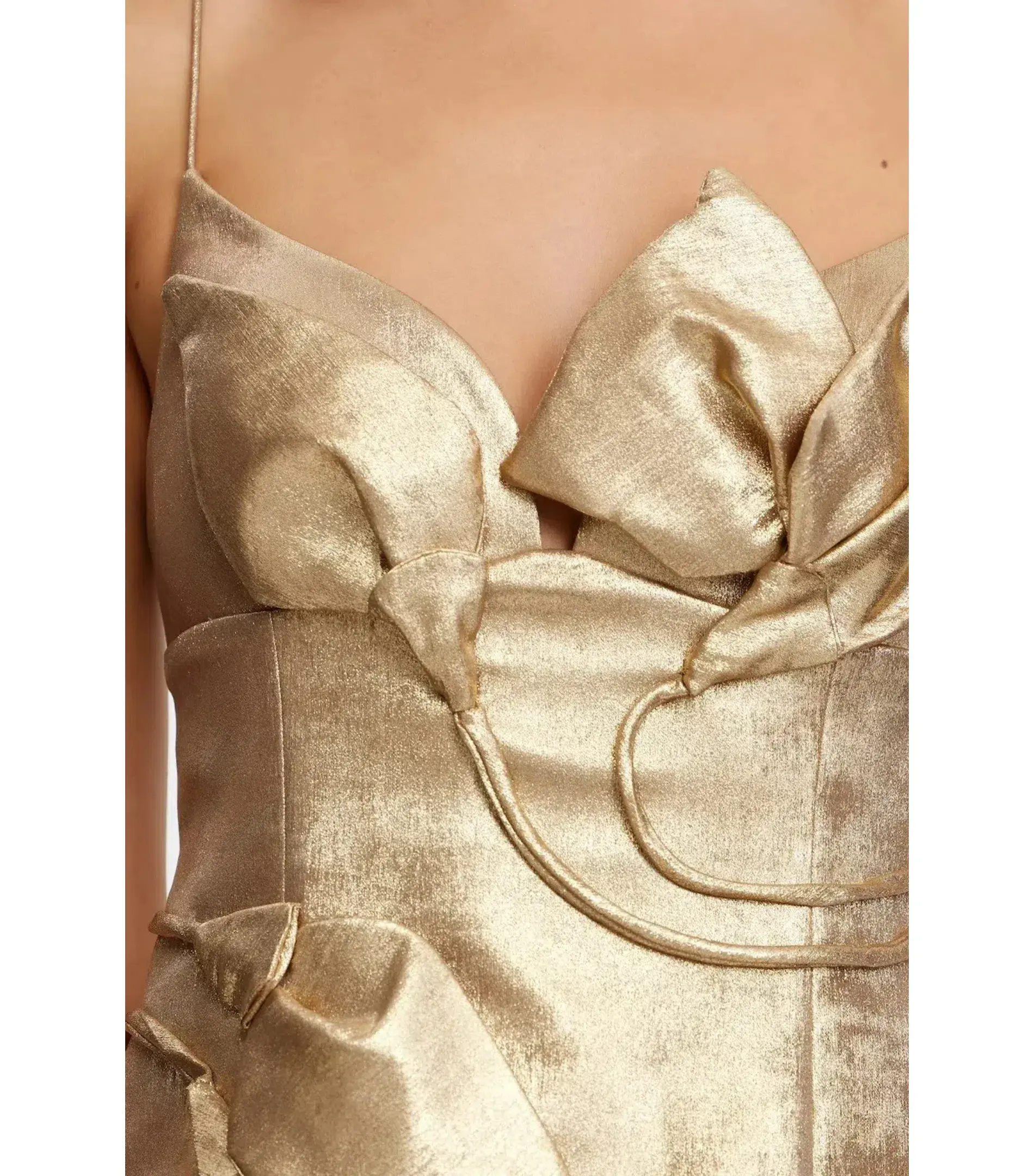 Acler Hillsome Mini Dress Gold Size AU 12 - Image 4