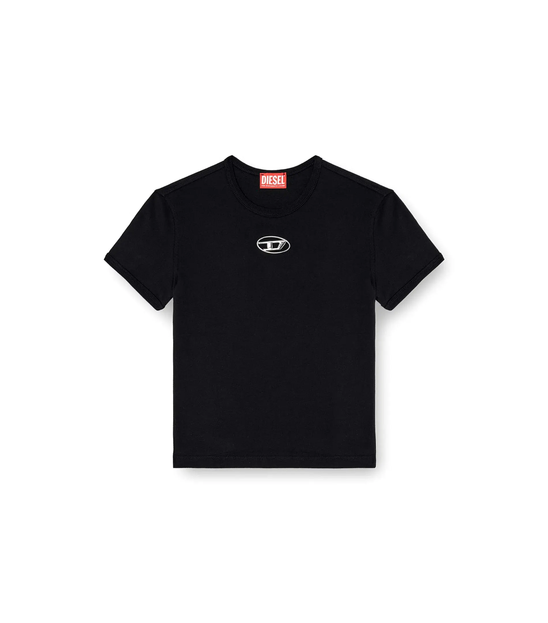 Diesel T-UNCUTIE-LONG-OD-Q1 Tshirt Black Size AU 8 - Image 4