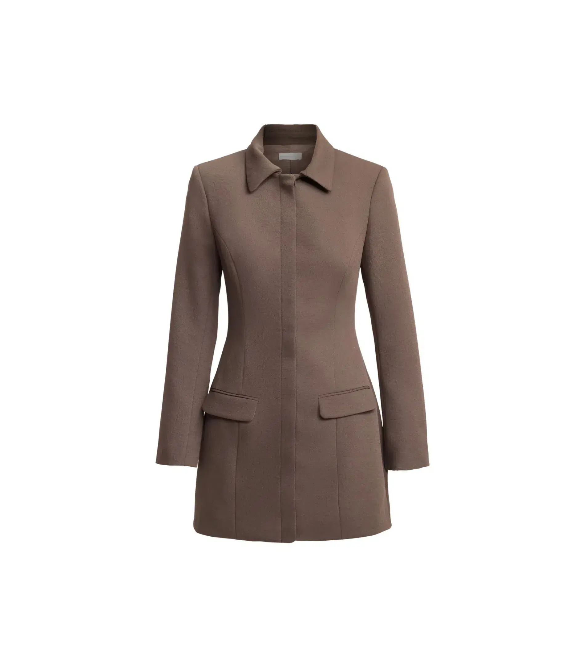 Kookai Oyster Suit Mini Dress Brown Size AU 8 - Image 5
