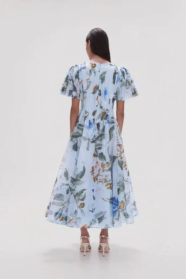 Aje Nova Pleated Midi Dress in Divine Orchid Size AU 14 - Image 4