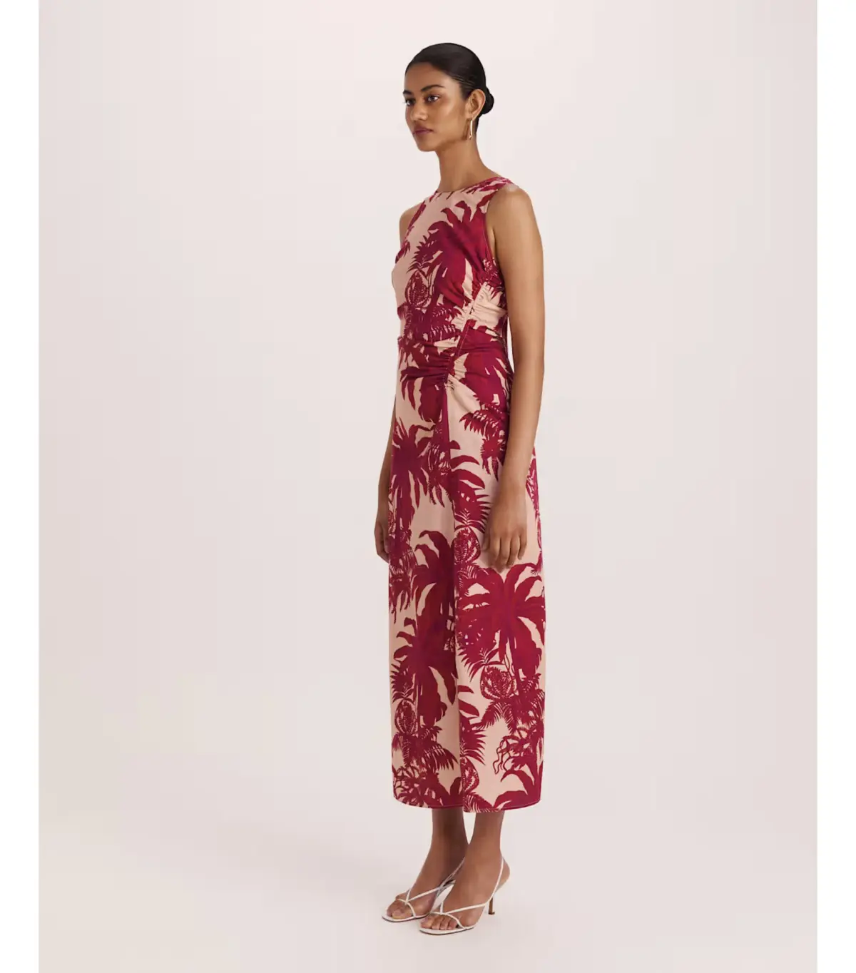 Saba Brielle Midi Dress Red Multi Size AU 12  - Image 3